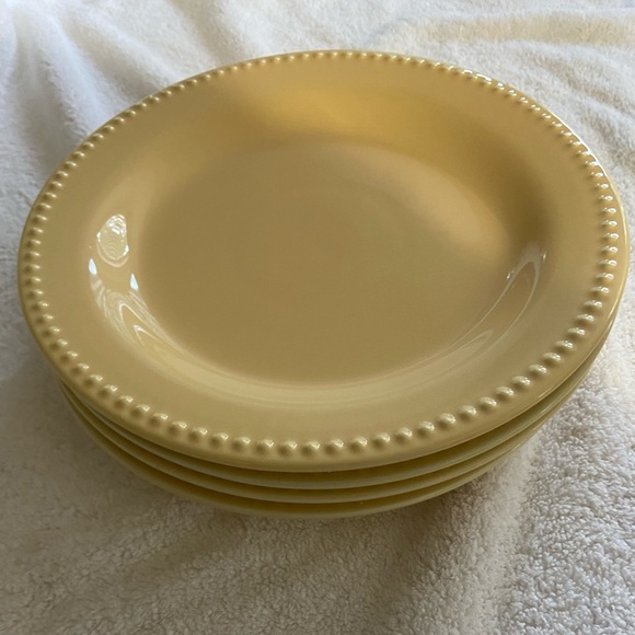 Pottery Barn Emma Yellow Dinner Plate set of 4 - Picture 15 of 16